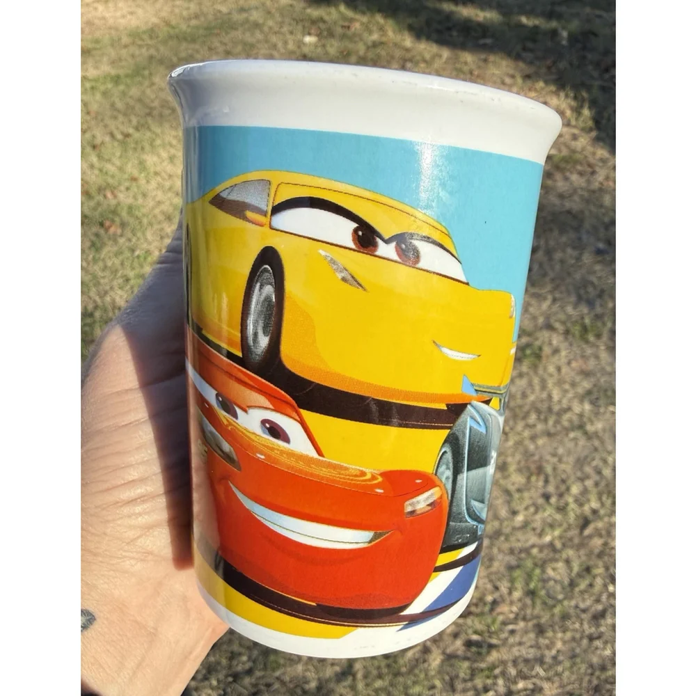 2017 Disney Pixar Cars Coffee Mug Cup Lightning McQueen Race Ready